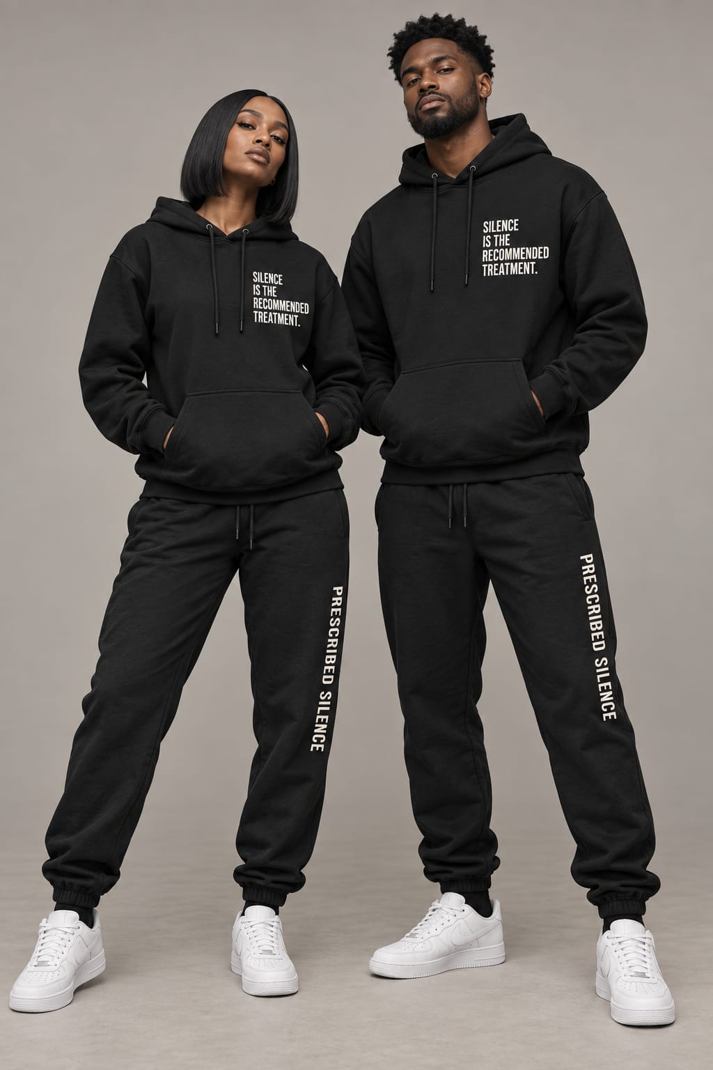 Black hoodie reading Silence Is The Recommended Treatment